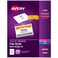 Avery Customizable Name Badges Clip Style 225 x 35 Clear Name Tag Holders White LaserInkjet Printable Inserts 100 Total 74461