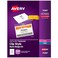Avery Customizable Name Badges Clip Style 225 x 35 Clear Name Tag Holders White LaserInkjet Printable Inserts 100 Total 74461