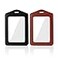 Larpur Pack of 2 Genuine Leather ID Badge Holders Vertical ID Card Holders with Clear ID Window Suit for Office Staff Students Employees