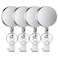 Selizo 4 Pieces Retractable Badge Holder Heavy Duty Badge Reels ID Holder with Keychain Ring Clip for ID Card Carabiner Key Card Work Badge