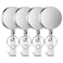 Selizo 4 Pieces Retractable Badge Holder Heavy Duty Badge Reels ID Holder with Keychain Ring Clip for ID Card Carabiner Key Card Work Badge