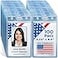 MifflinUSA Plastic Waterproof ID Badge Holders Clear 225x35 Inch 100 Pack Vertical Hanging Name Card Holder with Zipper Resealable Bulk Nametag Holders