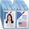 MifflinUSA Plastic Waterproof ID Badge Holders Clear 225x35 Inch 100 Pack Vertical Hanging Name Card Holder with Zipper Resealable Bulk Nametag Holders
