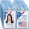 MifflinUSA Plastic Waterproof ID Badge Holders Clear 225x35 Inch 100 Pack Vertical Hanging Name Card Holder with Zipper Resealable Bulk Nametag Holders