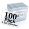 Bird Fiy Name Tag 100 Pack Badge ID Card Holders Clear Plastic Horizontal Premium Badge Holder
