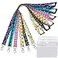 YOUOWO 6 Pack Printed Lanyards with Horizontal ID Badge Holder for Cruise Keys Women Kids Ship CardBreakaway Office Neck Safety Lanyard with Patterns