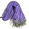 Beebel Lanyards 100 Pack Purple Lanyards with Swivel Hook Clips for ID Name Badge Holder Purple 100 Pack