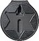 Perfect Fit Shield Wallets County of Los Angeles Sheriff SixPoint Star Belt Clip Badge Holder with Pocket and Chain Cutout PF622 Black Leather One Size