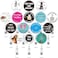 Geosar 16 Pcs Funny Nurse Badge Reel Bulk Cute Retractable Name ID Clip Badge Holder Nurse Accessories for Work Nursing Assistant Doctor Medical Office AccessoriesStylish Style