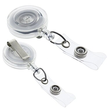 Specialist ID Bulk 25 Pack Premium Retractable ID KeyCard Badge Reels with Secure Metal Belt Clip and 34 Pull by