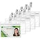 EcoEarth Horizontal PVC ID Badge Holder with Metal Clips and Vinyl Straps with Soft Edge Sealable Fits 35x225 inch Inserts Clear 10Pack Waterproof ID Holder Bulk ID Card Holder Name Tag