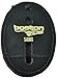Boston Leather Oval Badge Holder with Swivel Plain Finish with Chain