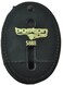 Boston Leather Oval Badge Holder with Swivel Plain Finish with Chain