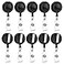Maileto 50 Pack Badge Reels Retractable with Swivel Alligator Clip Retractable Badge Holder Reels for Students Teachers Office Workers Black