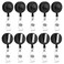 Maileto 50 Pack Badge Reels Retractable with Swivel Alligator Clip Retractable Badge Holder Reels for Students Teachers Office Workers Black