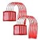 yueton 10pcs Vertical Style Leather Business ID Badge Card Holder Name Card Business Card Holder Tag with Long Neck Strap Band Lanyard Red