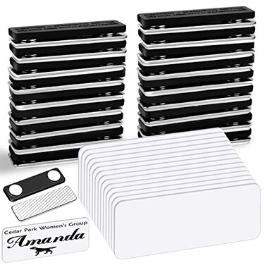 EcjoyHub Magnetic Name Tags 20Pack Engravable Name Badge with Magnetic Backing Reusable Name Tags1 X 3