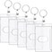 Marspark 5 Pack Keychain Card Holder Plastic Heavy Duty Badge Holder Vertical Clear ID Card Holder with Keyring Rigid Fuel Card Protector with Thumb Slot Secure Credit Card Protector Case