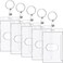 Marspark 5 Pack Keychain Card Holder Plastic Heavy Duty Badge Holder Vertical Clear ID Card Holder with Keyring Rigid Fuel Card Protector with Thumb Slot Secure Credit Card Protector Case