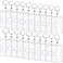 Marspark 20 Pack Keychain Card Holder Plastic Heavy Duty Badge Holder Vertical Clear ID Card Holder with Keyring Rigid Fuel Card Protector with Thumb Slot Secure Credit Card Protector Case