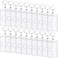 Marspark 20 Pack Keychain Card Holder Plastic Heavy Duty Badge Holder Vertical Clear ID Card Holder with Keyring Rigid Fuel Card Protector with Thumb Slot Secure Credit Card Protector Case
