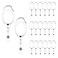 Fushing 20Pcs Retractable ID Badge Holders ID Badge Reels with Clip Retractable Badge Holders for Office Worker Doctor NurseWhite