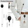 Fushing 10Pcs Retractable ID Badge Holders ID Badge Reels with Belt Clip Retractable Badge Holders for Office Worker Doctor Nurse Black