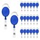Fushing 20Pcs Retractable ID Badge Holders ID Badge Reels with Clip Retractable Badge Holders for Office Worker Doctor Nurse Blue