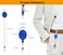 Fushing 20Pcs Retractable ID Badge Holders ID Badge Reels with Clip Retractable Badge Holders for Office Worker Doctor Nurse Blue