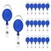 Fushing 20Pcs Retractable ID Badge Holders ID Badge Reels with Clip Retractable Badge Holders for Office Worker Doctor Nurse Blue