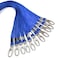 SzJias 50 Pcs Lanyards Blue Lanyard for Id Badges Nylon Lanyard Bulk Clip Swivel Hook for Office Id Badges Key Chains