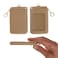 Mondo Designs 2in1 ID Badge Holder Lanyard Wallet MultiUse Womens Small Wallet with Removable Wristlet Neck Lanyard Clear Window 5 Card Slots Phone Holder Ring Keychain Taupe