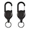 henyouecs Heavy Duty Retractable KeychainMultitool Carabiner Badge HolderTactical ID Badge Reel with 236 Steel Retractable Cord for Men and WomenBlack 2 Pack
