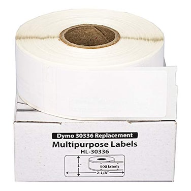 HOUSELABELS Compatible DYMO 30336 Multipurpose Labels 1 x 218 with Removable Adhesive Compatible with Rollo DYMO LW Printers 12 Rolls 500 Labels per Roll
