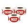 TUCO DEALS 3 Rolls Beef Chicken Pork Bundle Labels for Meat Markets Supermarkets Food Labeling or Butchers 175 x 1 Red 900 Labels