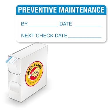 SmartSign Preventive Maintenance Labels in Dispenser Box Pack of 350 0625 x 15 Adhesive Vinyl Stickers Made in USA