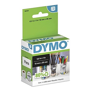 DYMO Authentic LW ExtraSmall MultiPurpose Labels DYMO Labels for LabelWriter Printers White 12 x 1 1 Roll of 1000