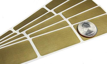 My Scratch Offs 1 x 2 Inch Gold Rectangle Scratch Off Sticker Labels 250 Pack