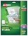 Avery White Removable Multipurpose Labels 85 x 11 Inches White Pack of 10 06470