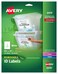 Avery White Removable Multipurpose Labels 85 x 11 Inches White Pack of 10 06470