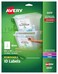 Avery White Removable Multipurpose Labels 85 x 11 Inches White Pack of 10 06470