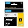 DYMO Rhino Industrial Permanent Polyester Labels 38 Black Print on White Tape