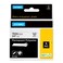 DYMO Rhino Industrial Permanent Polyester Labels 34 Black Print on White Tape