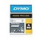 DYMO Rhino Industrial Flexible Nylon Labels 12 x 115 Black Print on White Tape