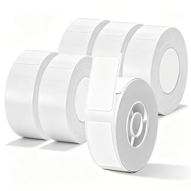 NIIMBOT Label Maker Tape 6 Rolls1260 Pieces Compatible for D11D110D101 Printer Paper Stickers Waterproof Standard Laminated TearResistant Office Home Name File Folder Clothes 059x 118 Inch White