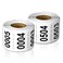 OfficeSmartLabels 00011000 Consecutive Number Labels 1 x 15 inch White 1000 Labels 0001 to1000 Number Sequence Stickers for Inventory Shipping Distribution OR Manufacturing