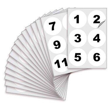 iSYFIX White Consecutive Number Stickers 1 to 100 3inch 1 Set Vinyl Self Adhesive Premium Decal Ideal for Inventory Storage Organizing Boxes Bins Toolbox Lockers More IndoorOutdoor