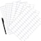 Mudder 325 Pieces Essential Oil Label Bottle Stickers White Waterproof Labels Ovalshaped and Round Oils Stickers with Marker Pen