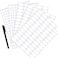 Mudder 325 Pieces Essential Oil Label Bottle Stickers White Waterproof Labels Ovalshaped and Round Oils Stickers with Marker Pen