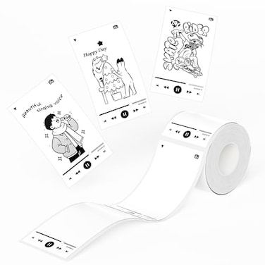 NIIMBOT Photo Labels Print HD Thermal Labels2x35 50x90mm for Memories Notes Lists DIY Projects Compatible with Pro Series Label Makers